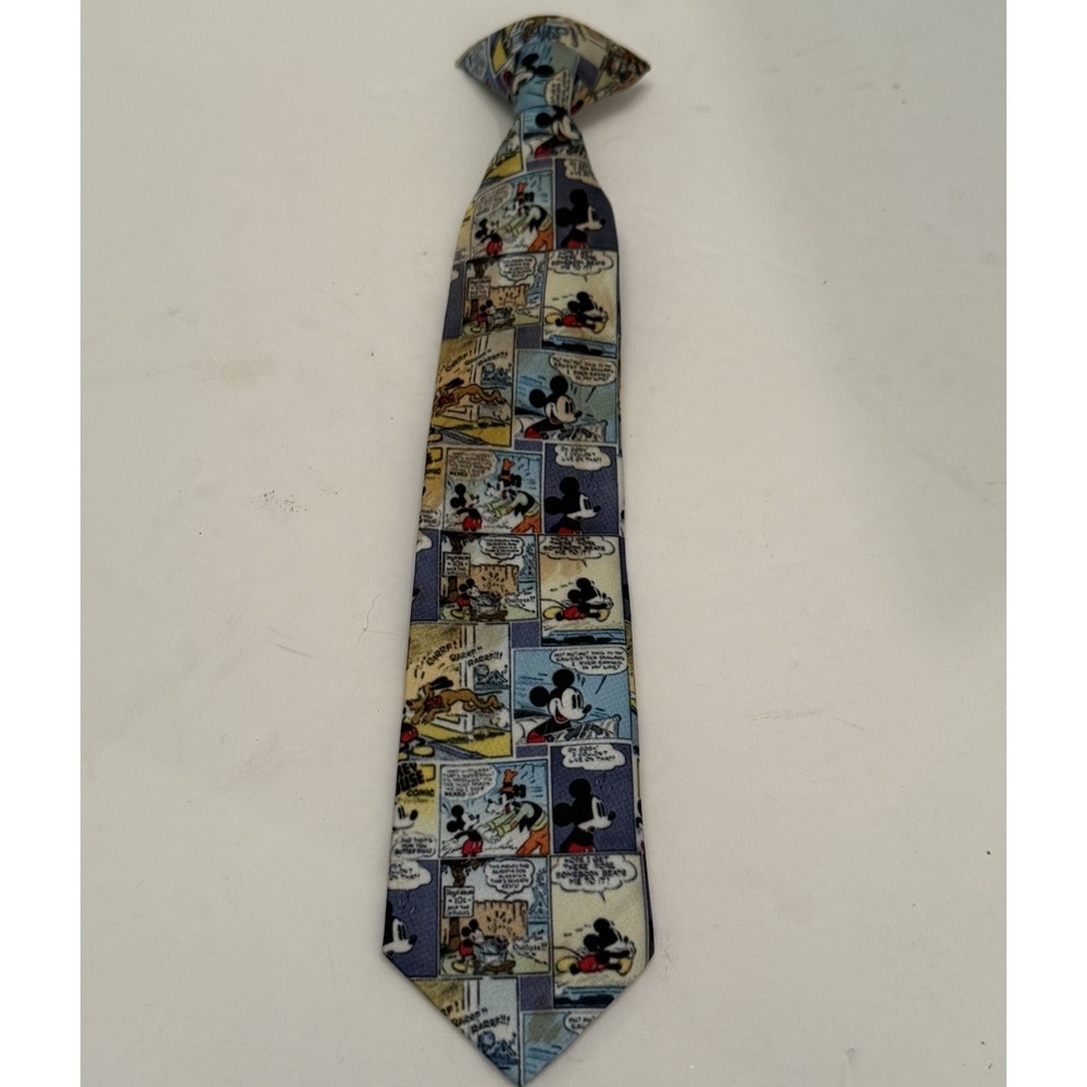 Boys Snap‎ On Tie Mickey Mouse Novelty Featuring Comic Book-Style Design